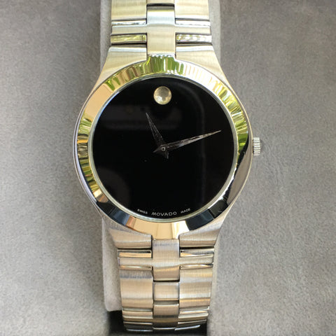 Movado Museum Watch Stainless Steel Box Booklets