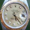 ROLEX 18k Gold & Steel 26mm Ladies Automatic Datejust Watch Diamond Dial Factory