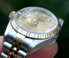 ROLEX 18k Gold & Steel 26mm Ladies Automatic Datejust Watch Diamond Dial Factory