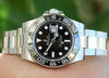 ROLEX MENS GMT II STAINLESS STEEL 40mm 116710 NEW BLACK CERAMIC BOX CARD UNWORN