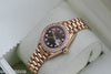 ROLEX PRESIDENT LADIES WOMENS 18K GOLD WATCH DIAMONDS BLACK MOTHER OF PEARL