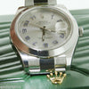 ROLEX DATEJUST MENS 116300 41 mm WATCH STAINLESS STEEL SILVER DIAL BLUE ARABIC