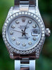 ROLEX LADIES STEEL 26mm DATEJUST 179160 DIAMONDS BEZEL LUGS MOTHER OF PEARL DIAL