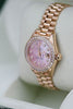 ROLEX PRESIDENT LADIES WOMENS 18K GOLD WATCH DIAMONDS PINK MOTHER OF PEARL
