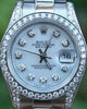 ROLEX LADIES STEEL 26mm DATEJUST 179160 DIAMONDS BEZEL LUGS MOTHER OF PEARL DIAL