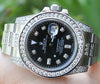 ROLEX STEEL MEN'S SUBMARNIER WATCH w/ DIAMOND DIAL BEZEL LUGS BOX/PAPERS 116610