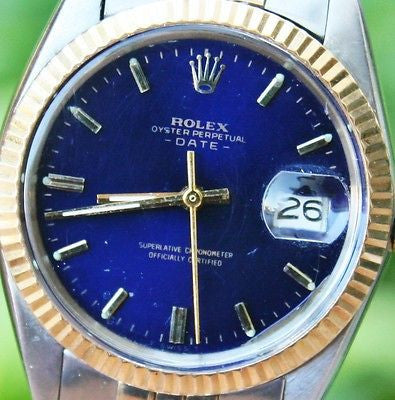 ROLEX 18k Yellow Gold & Stainless Steel Mens or Ladies 34mm Date Watch