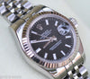 ROLEX LADIES DATEJUST 179174 STAINLESS STEEL WHITE GOLD FLUTED BEZEL