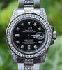ROLEX STEEL MEN'S SUBMARNIER WATCH w/ DIAMOND DIAL BEZEL LUGS BOX/PAPERS 116610