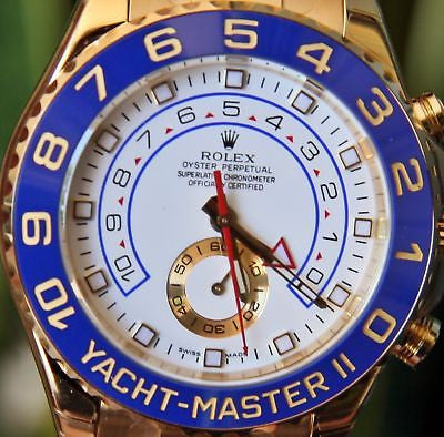 ROLEX 18k GOLD MENS 116688 YACHT-MASTER YACHTMASTER II 2 WATCH NEW UNWORN