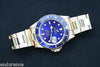 ROLEX MENS SUBMARINER WATCH 18K YELLOW GOLD BLUE ON BLUE 16618