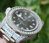 ROLEX STEEL MEN'S SUBMARNIER WATCH w/ DIAMOND DIAL BEZEL LUGS BOX/PAPERS 116610