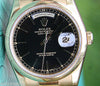 ROLEX PRESIDENT MENS WOMENS WATCH GOLD BLACK ONYX 118208 BOX PAPERS
