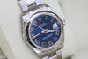 ROLEX DATEJUST STAINLESS STEEL MIDSIZE WATCH BLUE ROMAN DIAL 178240