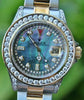 ROLEX SUBMARINER 2TONE 18K GOLD STAINLESS STEEL WATCH PIMPED IN DIAMONDS 16613