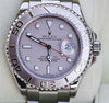 ROLEX MENS YACHTMASTER WATCH PLATINUM STAINLESS STEEL PAPERS BOXES