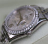 ROLEX DATEJUST WATCH 116200 STEEL DIAMONDS SILVER FLORAL DIAL BOX CERTIFICATE