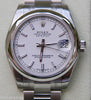ROLEX DATEJUST MIDSIZE WATCH WHITE  DIAL STAINLESS STEEL