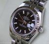 ROLEX LADIES DATEJUST 179174 STAINLESS STEEL WHITE GOLD FLUTED BEZEL