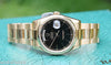 ROLEX PRESIDENT MENS WOMENS WATCH GOLD BLACK ONYX 118208 BOX PAPERS
