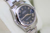 ROLEX DATEJUST STAINLESS STEEL MIDSIZE WATCH BLUE ROMAN DIAL 178240