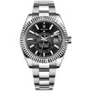 Rolex Sky-Dweller Stainless Steel White Gold Bezel Black Dial 42mm 326934