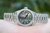 ROLEX LADIES 26mm DATEJUST 18K WHITE GOLD DIAMOND BAND BEZEL LUGS MOP DIAL