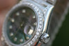 ROLEX LADIES 26mm DATEJUST 18K WHITE GOLD DIAMOND BAND BEZEL LUGS MOP DIAL
