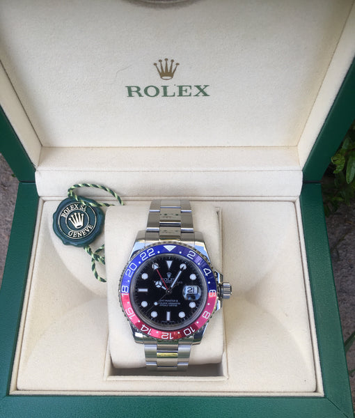 Rolex Stainless Steel GMT 116710 40mm Pepsi Bezel 116719