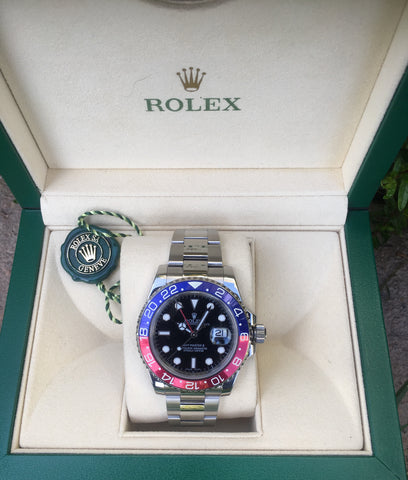 Rolex Stainless Steel GMT 116710 40mm Pepsi Bezel 116719