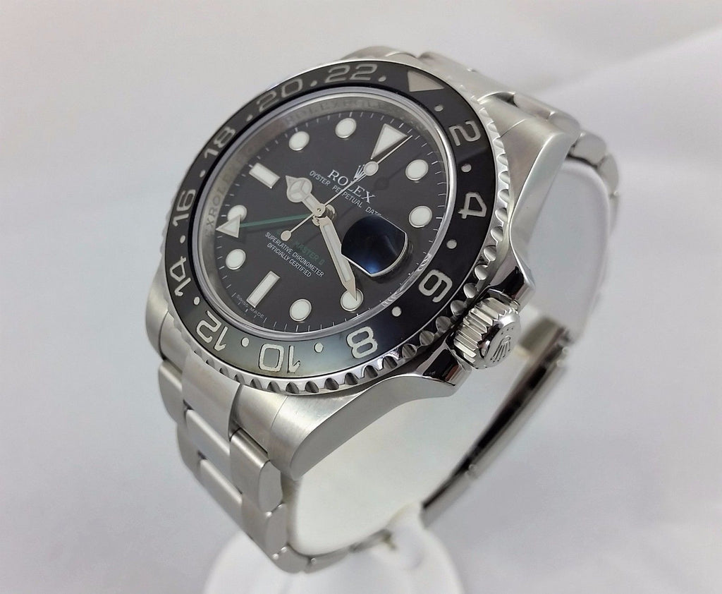 Rolex GMT Master II 116710 Stainless Steel Engraved Black Ceramic