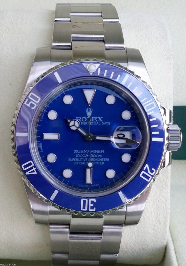 Blue stainless steel submariner Clearance