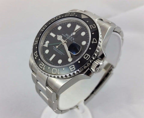 Rolex GMT Master II 116710 Stainless Steel Engraved Black Ceramic Bezel